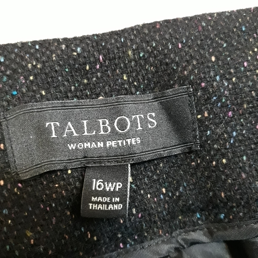 Talbots Woman Plus Rainbow Wool and Silk Lined Classic Pants Size 16 WP - Picture 12 of 13